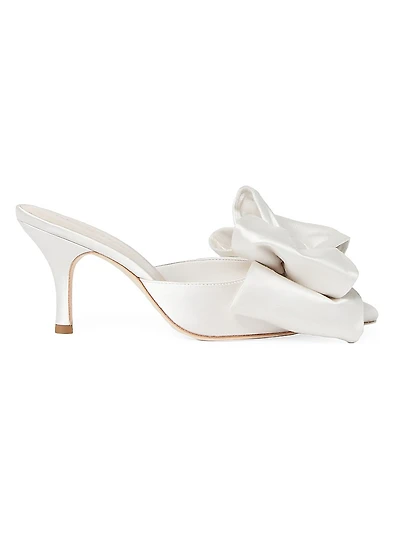 Margot 80MM Bow-Detailed Satin Mules