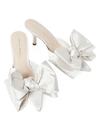 Margot 80MM Bow-Detailed Satin Mules