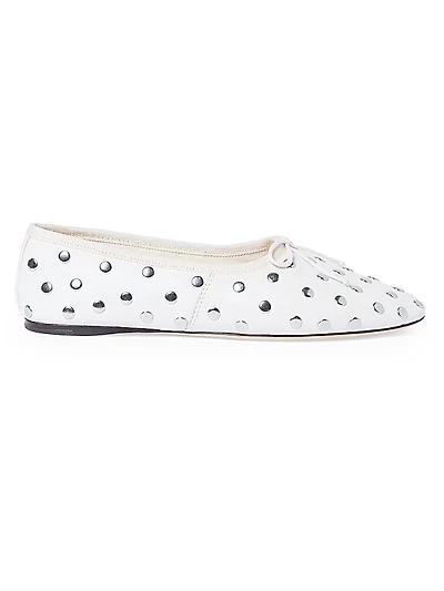 Landon Studded Leather Ballet Flats