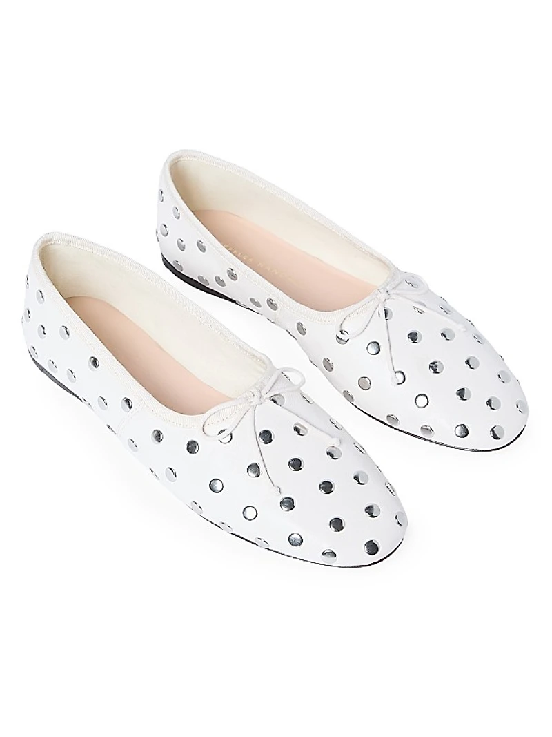 Landon Studded Leather Ballet Flats