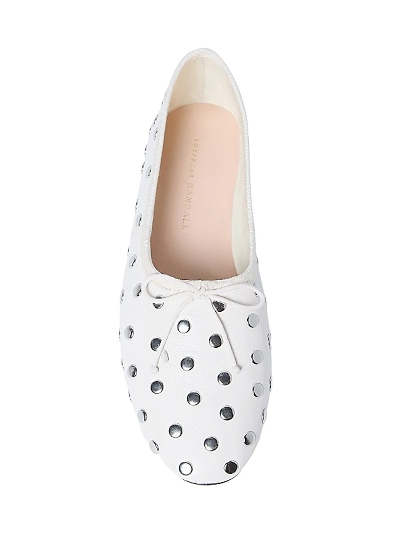 Landon Studded Leather Ballet Flats