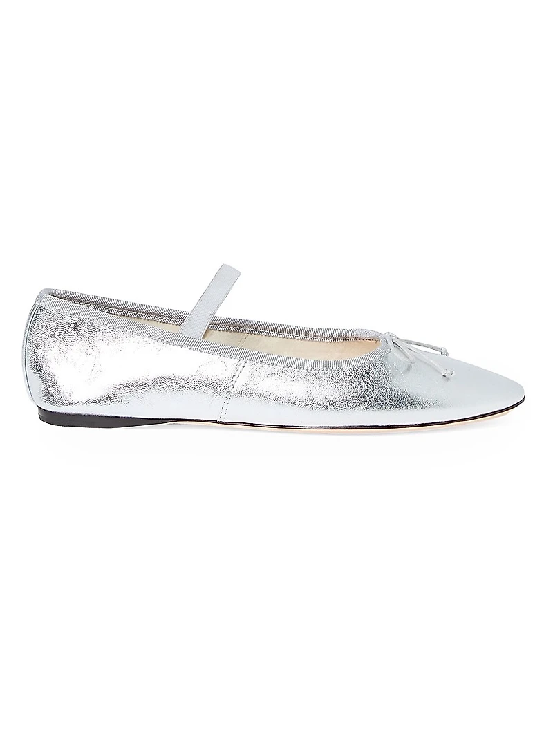 Leonie Metallic Leather Ballet Flats