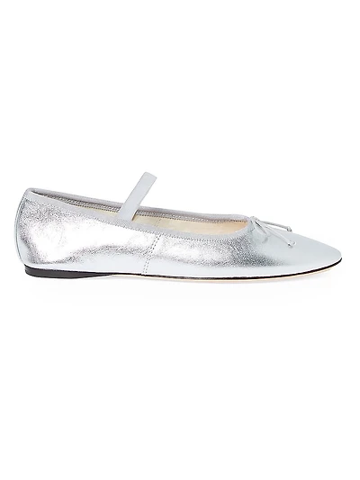 Leonie Metallic Leather Ballet Flats