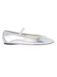 Leonie Metallic Leather Ballet Flats