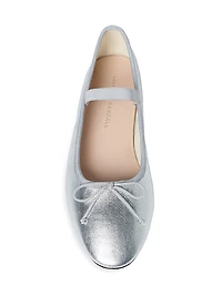 Leonie Metallic Leather Ballet Flats