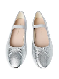 Leonie Metallic Leather Ballet Flats