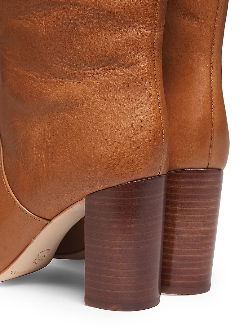 Goldy 90MM Leather Tall Boots