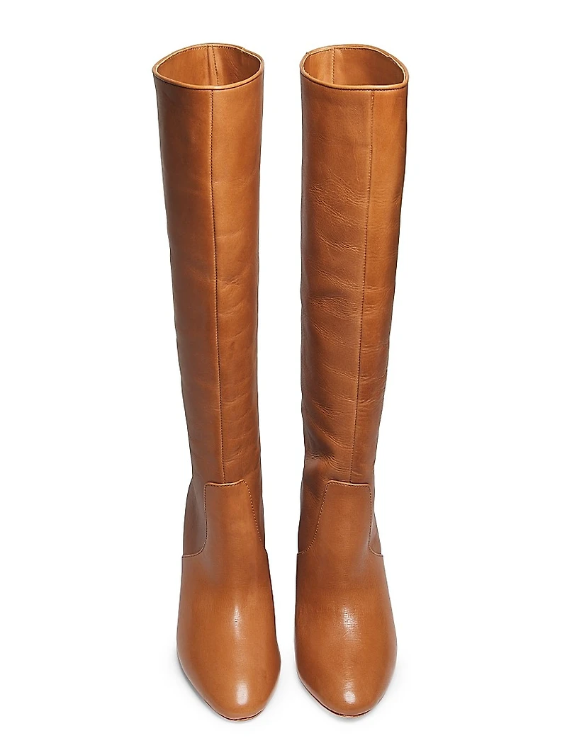 Goldy 90MM Leather Tall Boots