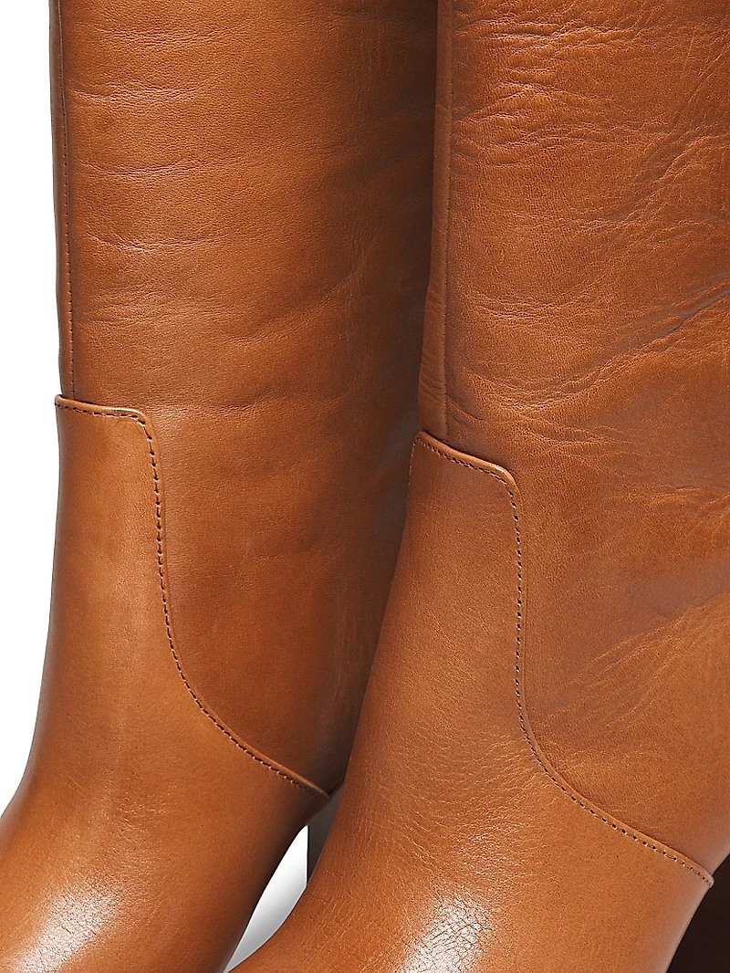 Goldy 90MM Leather Tall Boots