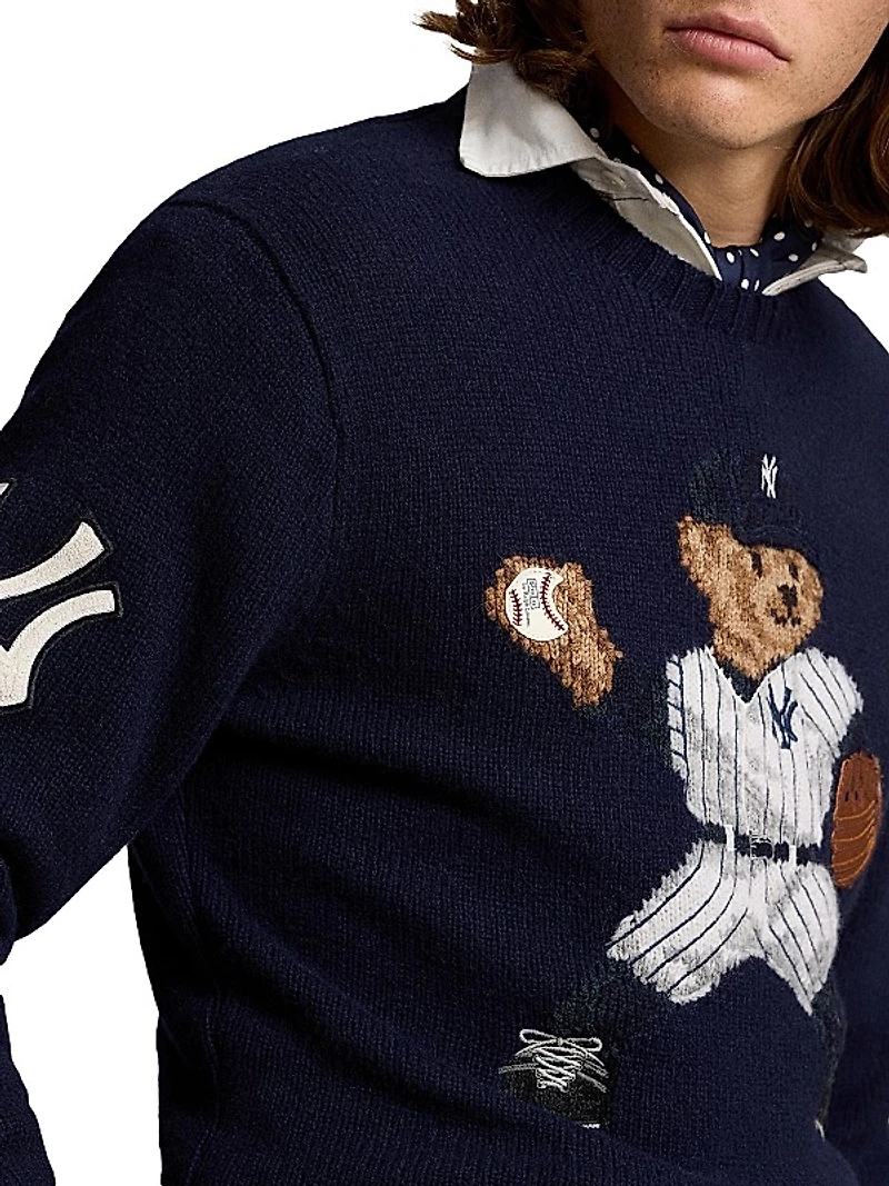 Yankees Polo Bear Knit Sweater