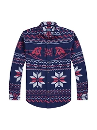 Flannel Jacqaurd Shirt