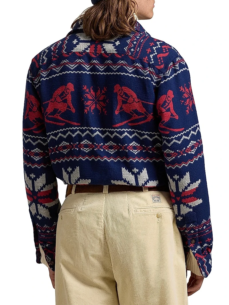 Flannel Jacqaurd Shirt