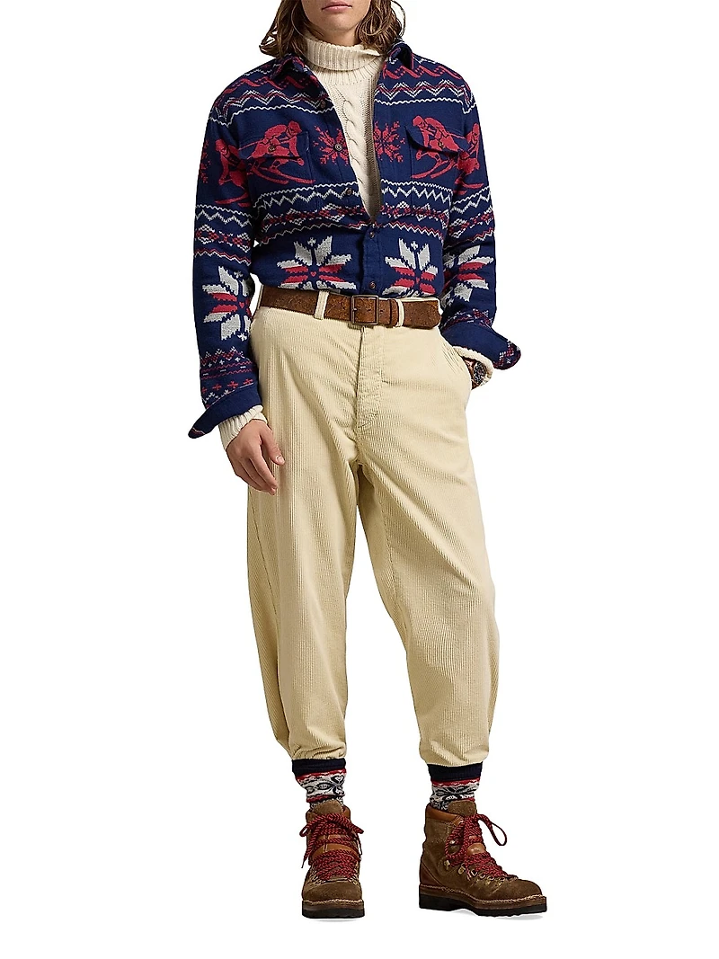 Flannel Jacqaurd Shirt