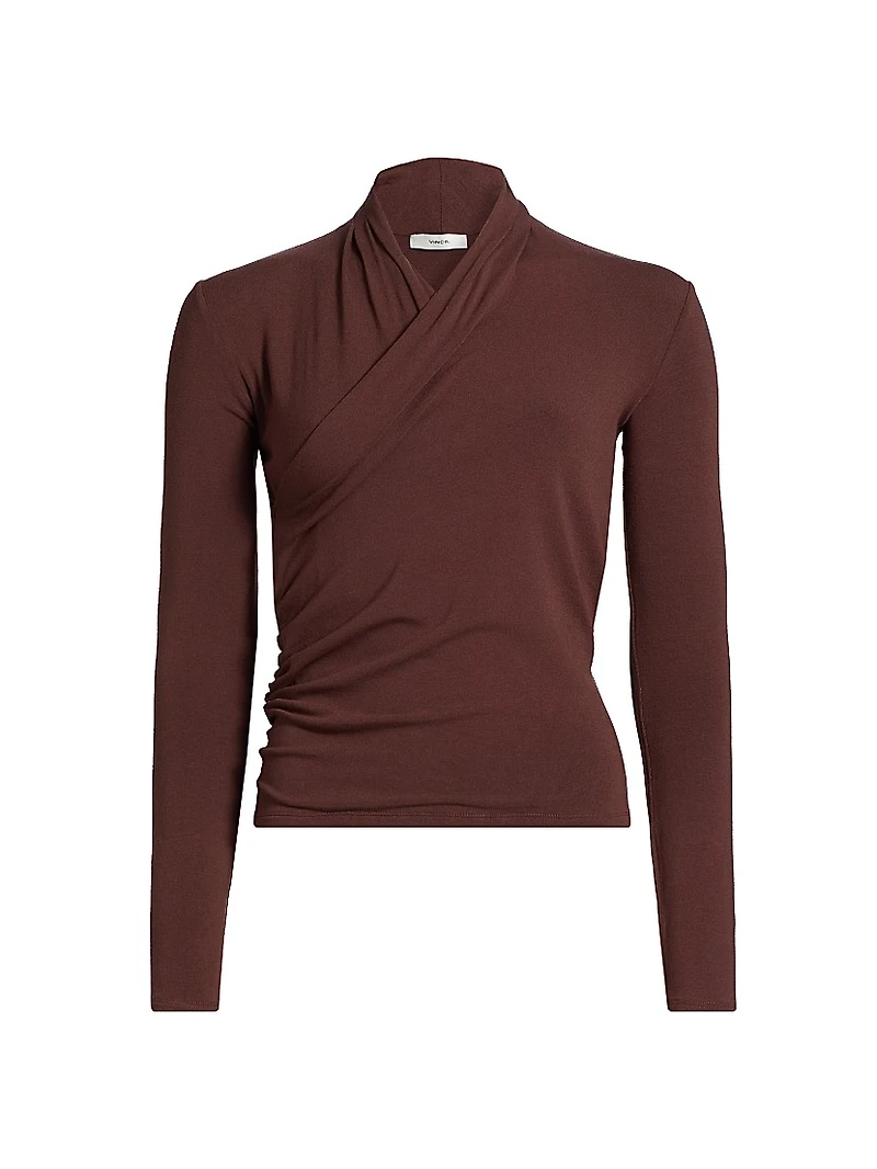 Ruched Long-Sleeve Top