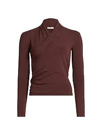 Ruched Long-Sleeve Top