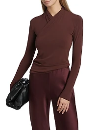 Ruched Long-Sleeve Top