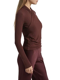 Ruched Long-Sleeve Top