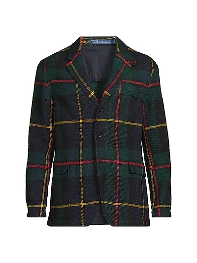 Plaid Wool Blazer