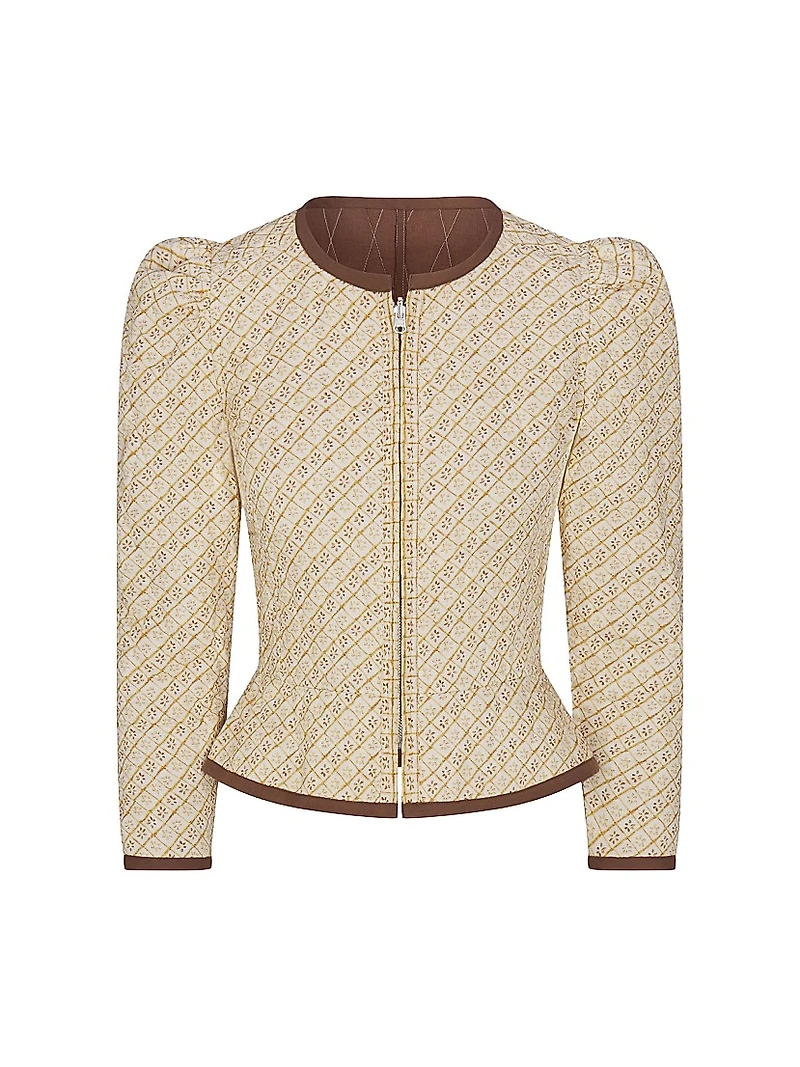 Leighton Quilted Peplum Reversible Jacket