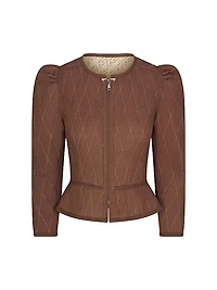 Leighton Quilted Peplum Reversible Jacket