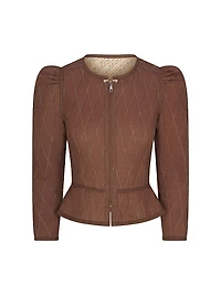 Leighton Quilted Peplum Reversible Jacket