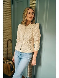 Leighton Quilted Peplum Reversible Jacket