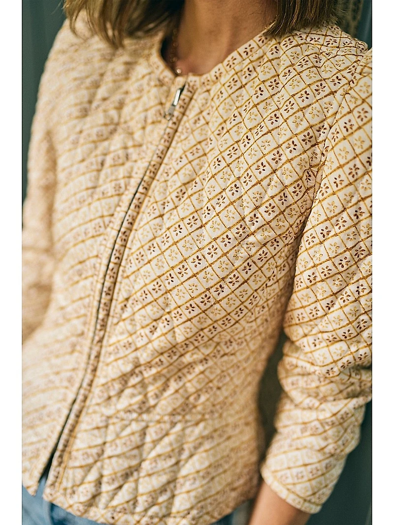 Leighton Quilted Peplum Reversible Jacket