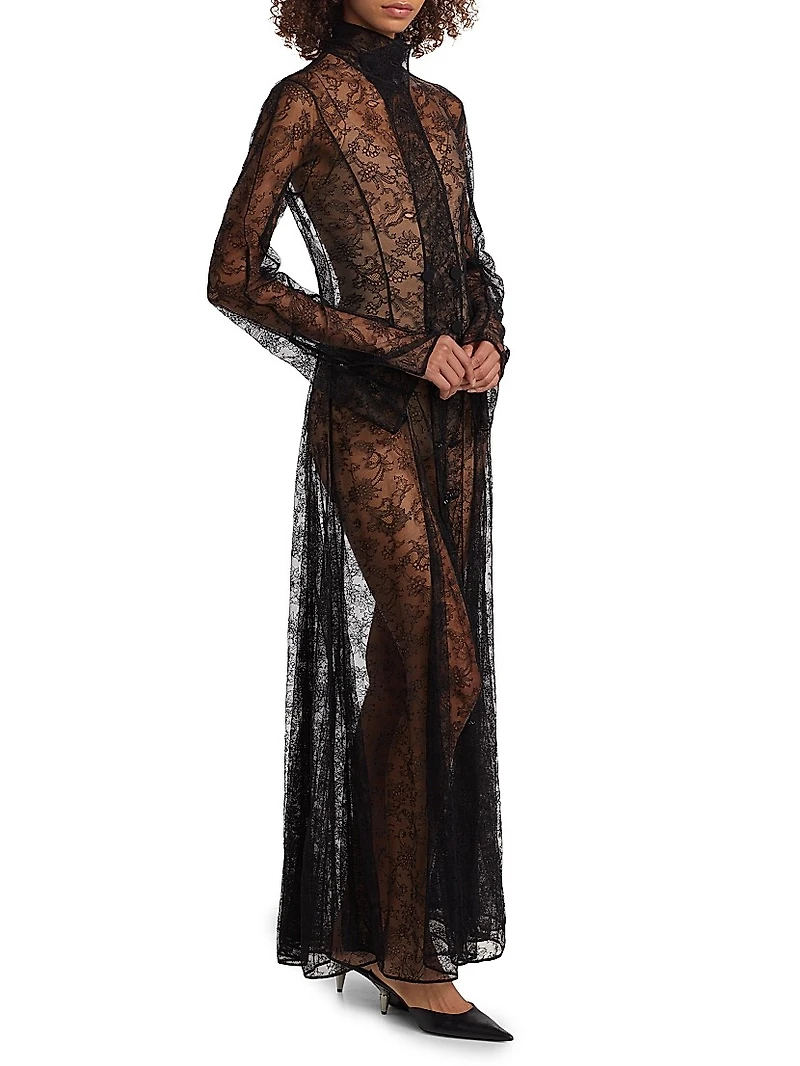 Sabine Floral Lace Maxi Dress