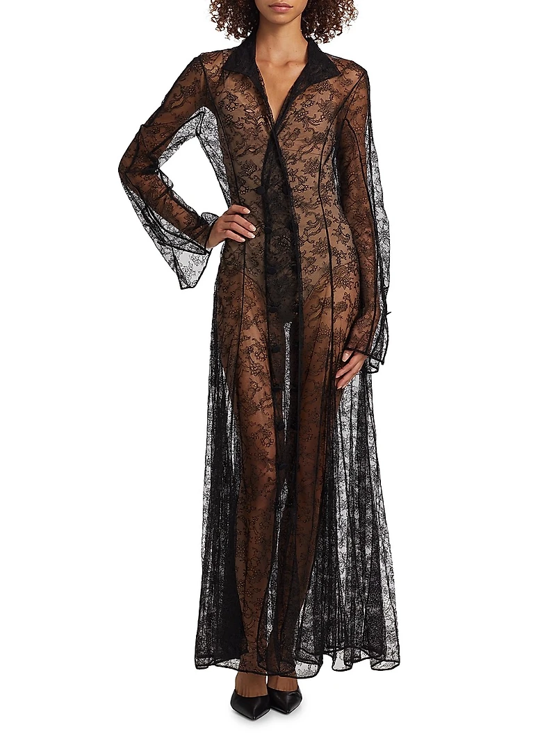 Sabine Floral Lace Maxi Dress
