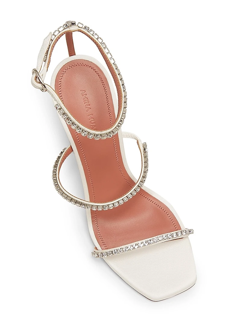 Gilda Silk & Leather Sandals