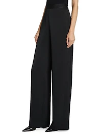 Satin Wide-Leg Pants