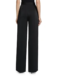 Satin Wide-Leg Pants