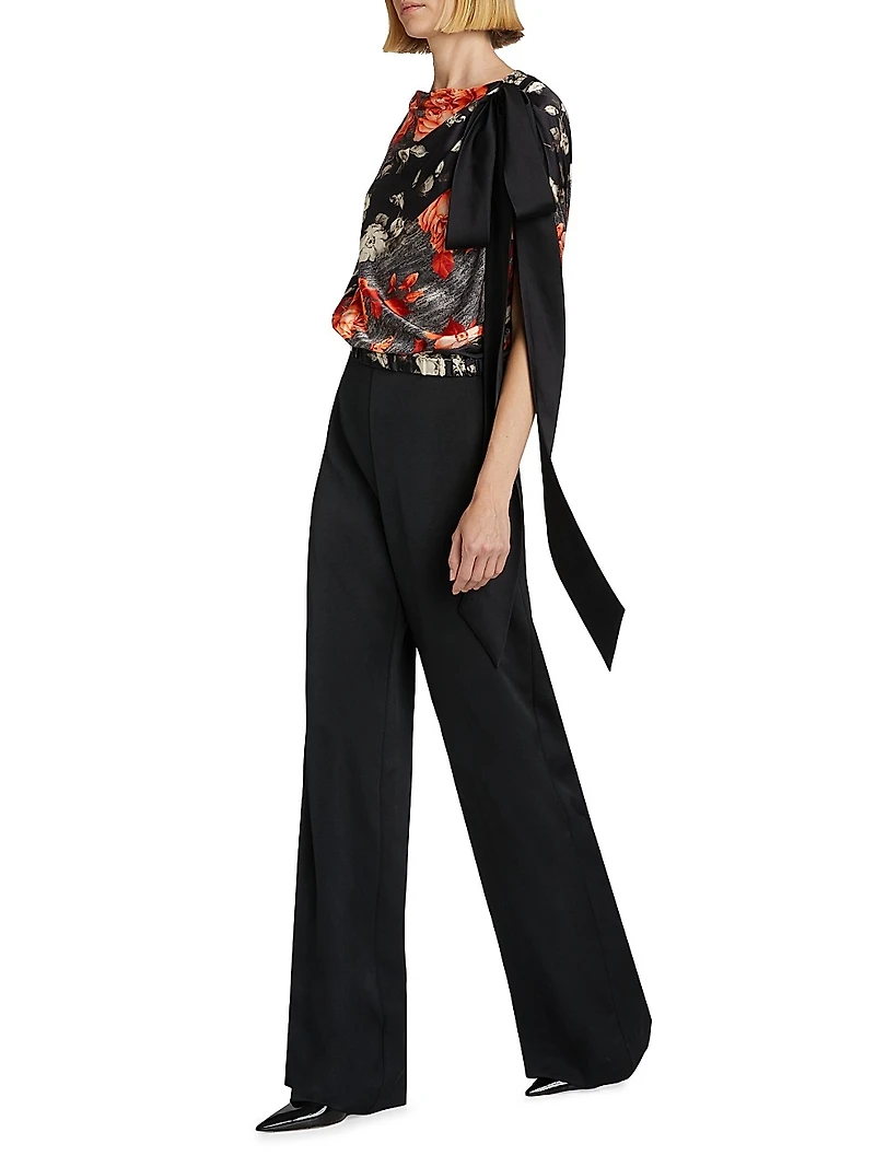 Satin Wide-Leg Pants