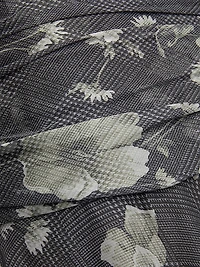 Ruched Floral Chiffon Gown