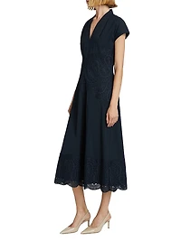 Corded Lace Poplin Maxi Dress
