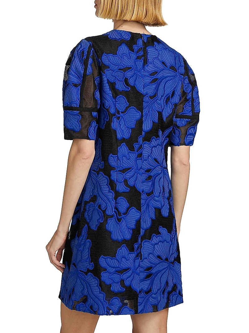 Applied Floral Lace Minidress