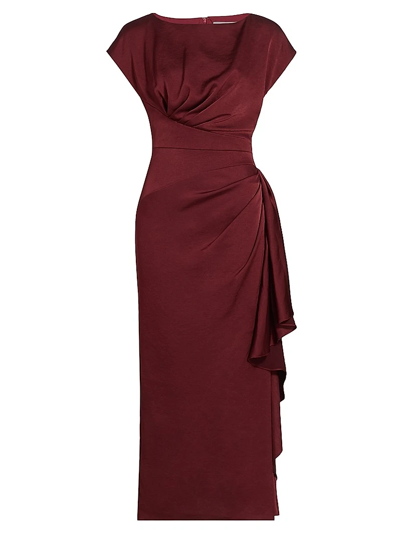 Florence Draped Satin Dress