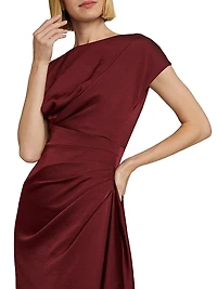 Florence Draped Satin Dress