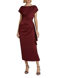 Florence Draped Satin Dress
