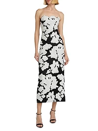 Natasha Strapless Floral Dress