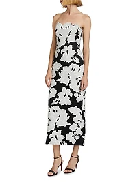 Natasha Strapless Floral Dress