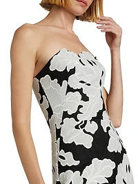 Natasha Strapless Floral Dress