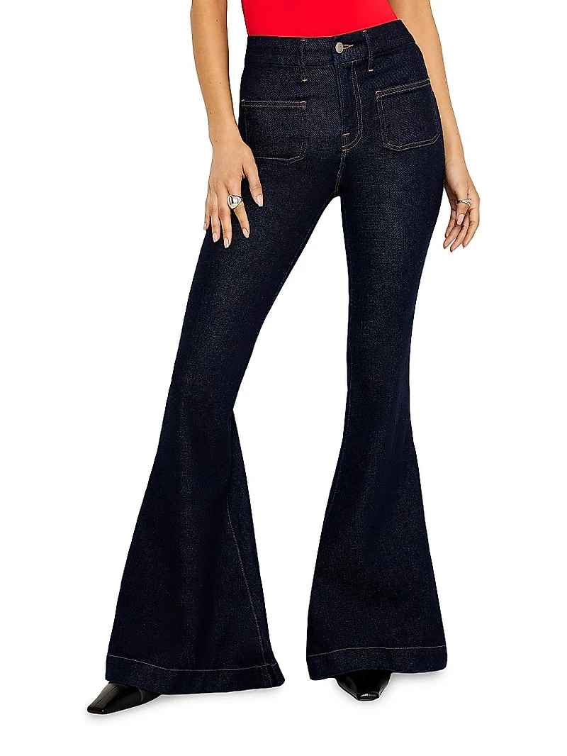 Good Waist High-Rise Stretch Super Flare Jeans