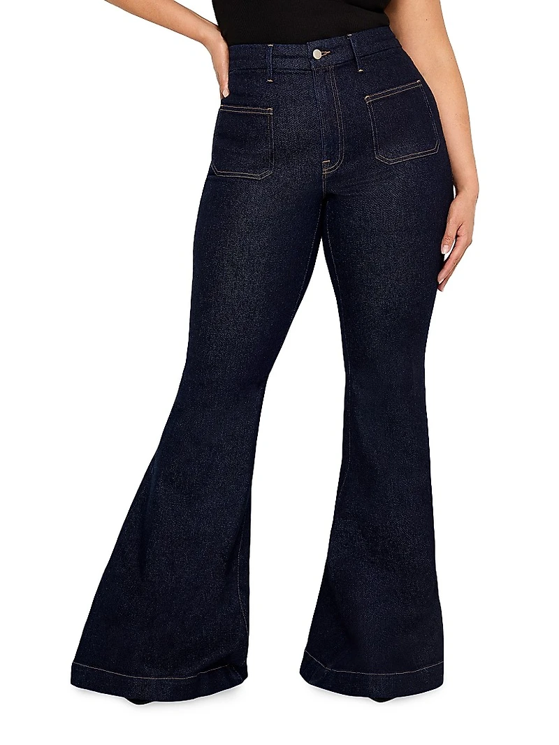 Good Waist High-Rise Stretch Super Flare Jeans