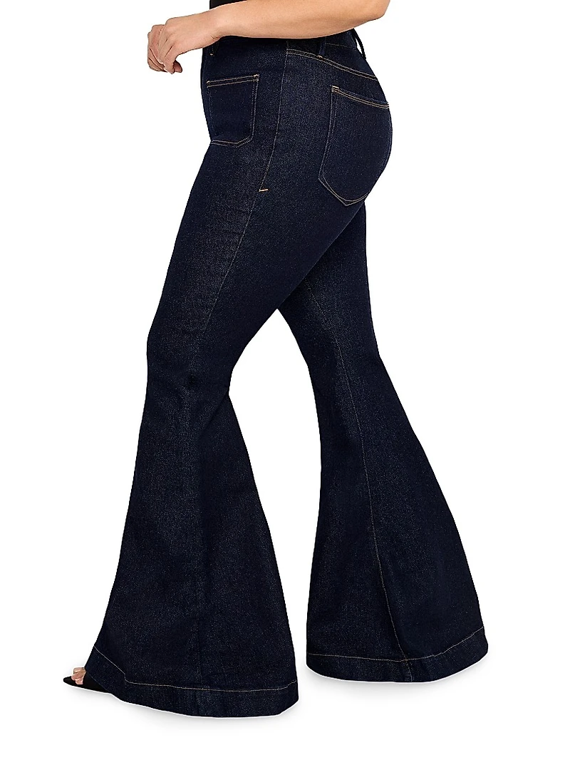 Good Waist High-Rise Stretch Super Flare Jeans