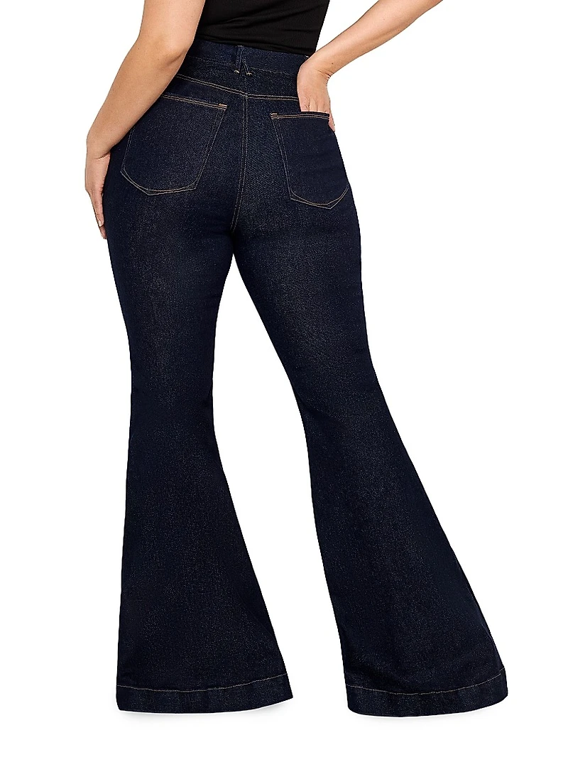 Good Waist High-Rise Stretch Super Flare Jeans