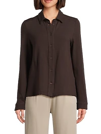 Terry Relaxed-Fit Long-Sleeve Shirt