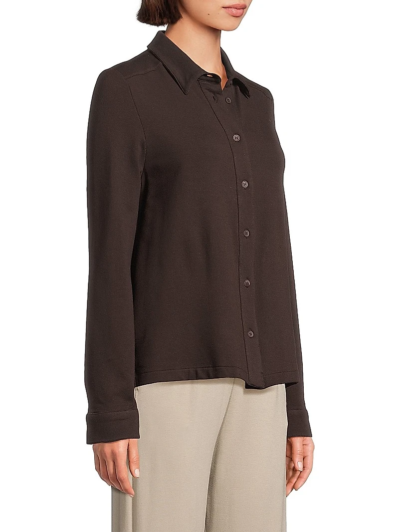 Terry Relaxed-Fit Long-Sleeve Shirt