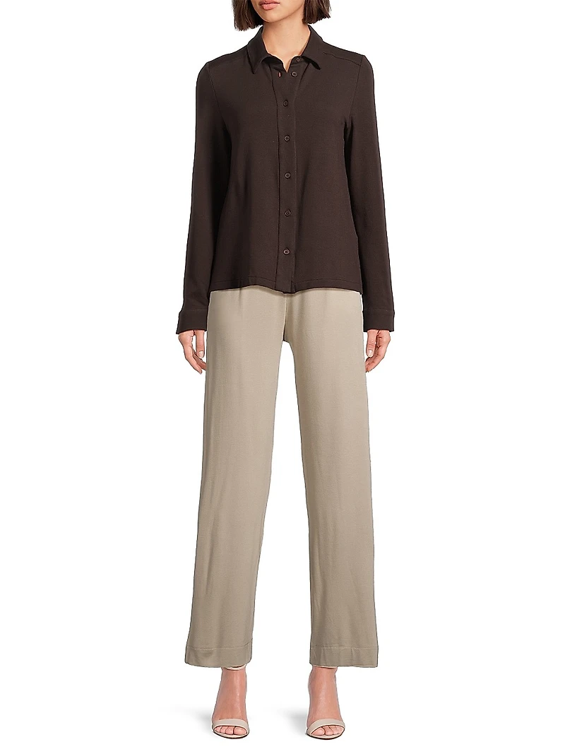 Terry Relaxed-Fit Long-Sleeve Shirt