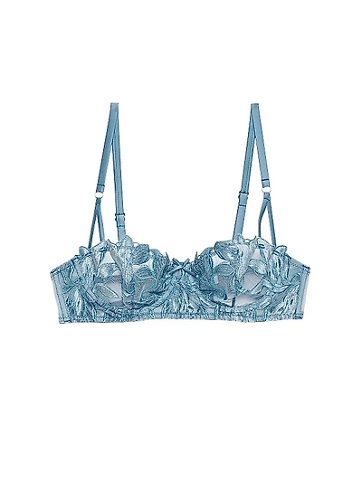 Velvet Lily Floral Balconette Bra